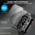 thumbnail image 5 of KOMI 2-Pack for Apple Watch Series 8/7/6/5/4/Series SE/SE 2 44mm All-Around Screen Protector Case, Tempered Glass Screen Protector Case Ultra-Thin for iWatch 44mm Protection Cover Clear, 5 of 5