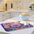 thumbnail image 6 of Yayeee Dish Drying Mat for Kitchen Counter Ultra Absorbent Easy Clean Pad 24x18", Light Purple Flowers, 6 of 7
