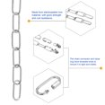 thumbnail image 4 of Uxcell 36" Long Hook Rings Connectors Pendant Light Fixture Chain Silver 1 Set, 4 of 5
