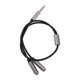 thumbnail image 4 of 3Pcs Headset Splitter Cable 3.5mm Silver Headphone Splitters Mic Cables for Laptop, 4 of 4