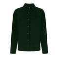 thumbnail image 5 of WHEANG Long Sleeve Shirts For Women Corduroy Long Sleeve Collared Button Down Oversized Shacket With Pocket Soft Casual Jacket 1Pc Black S-Xxl Summer Sales Under $8, 5 of 7