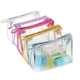 thumbnail image 5 of Bolsa de aseo transparente de 7 piezas, bolsa de cosméticos impermeable, bolsa de maquillaje portátil de PVC, bolsa de aseo de viaje para mujeres en siete colores, 5 of 5