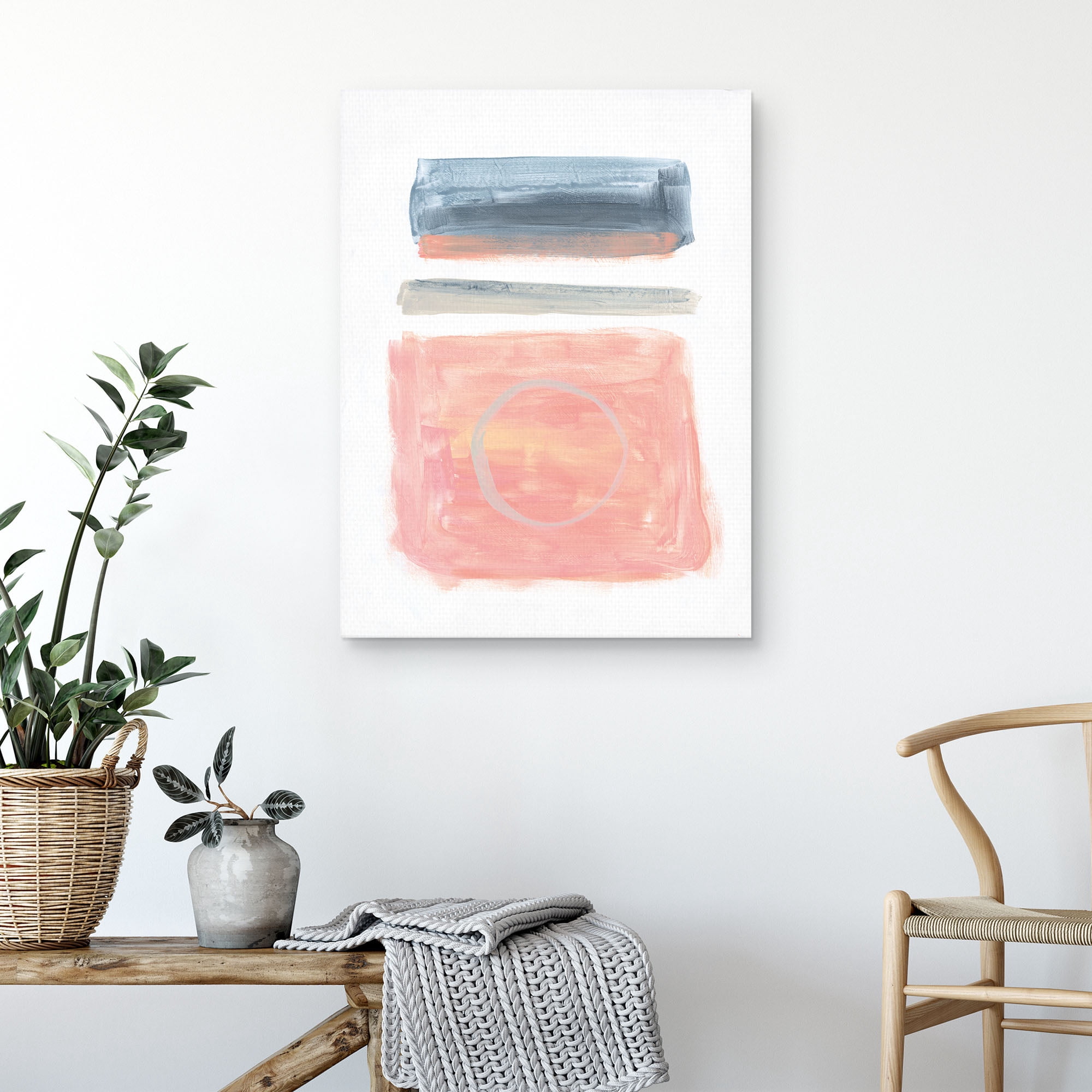 Transparencies Pink I by Décor Design Canvas Art Print, 1.5" x 30"