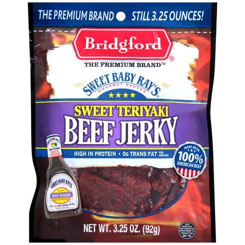 Sweet Baby Ray s Sweet Teriyaki Beef Jerky 3 25oz Walmart 