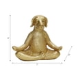 thumbnail image 4 of Seated Dog Figurine Sculpture for Home and Bathroom Decor - Meditation Statue for Office and Room - Glam Ornament Display for Living Room, Shelf and Coffee Table Decor - 7", Gold, 4 of 12