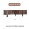 thumbnail image 2 of 2-Pack Wood Landscape Edging Border, 11.81" H x 47.24" L Decorative No Dig Garden Edging for Landscaping, Flexible Garden Border, Flower Bed Edging, Picket Fence for Lawn Edging, Brown Color, 2 of 7