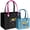 Black pink and Lake blue, variant on 2 Sets M+S Women's EVA Beach Bag with Decorative Accessories, Waterproof Daily Leisure Shopping Tote Bag