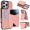 Pink, variant on Compatible with Magsafe 2 in 1 Detachable for iPhone 15 Pro Max Wallet Case with Card Holder Women Men, Magnetic PU Leather RFID Blocking Flip Kickstand Credit Slots,for iPhone 15 Pro Max, Darkbrown