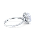 thumbnail image 2 of Art Deco Emerald Cut Wedding Ring CZ 925 Sterling Silver Size 7, 2 of 6