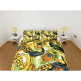 thumbnail image 2 of Pavo real dorado decoración estética juego de cama completo, funda nórdica de lujo reina,, 2 of 4