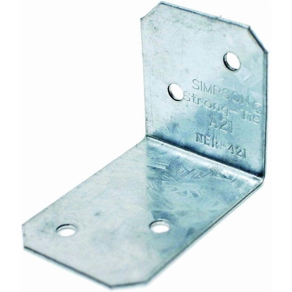 Simpson Strong Tie A21 Galvanized 18-Gauge 2-inch by 1-1/2-inch Angle, 2" x 1-1/2"