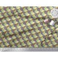 thumbnail image 3 of Soimoi Poly Crepe Fabric Bird,Palm Tree & Sun Nature Printed Fabric 1 Yard 42 Inch Wide, 3 of 3