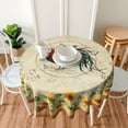 thumbnail image 6 of Rooster Tablecloth Round 60 inch Vintage Style Chicken Sunflower Table Cover Farmhouse Animal Yellow Floral Decor Table Cloth Heat Resistant Washable for Kitchen Dining Party Indoor Outdoor, 6 of 6