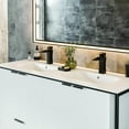 thumbnail image 5 of Eviva Moma 48 Inch White Double Sink Bathroom Vanity with Black Metallic Legs, 5 of 6