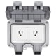 thumbnail image 1 of Moyic 15A IP66 Impermeable al aire libre Enchufe doble Toma de corriente eléctrica Práctico enchufe doble Caja de adaptador de corriente conmutada Electrodomésticos Moyic HA019934-00, 1 of 1
