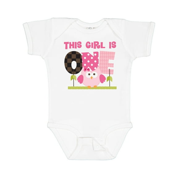 Inktastic Owl 1st Birthday Cute 1 Year Old Girl Girls Baby Bodysuit