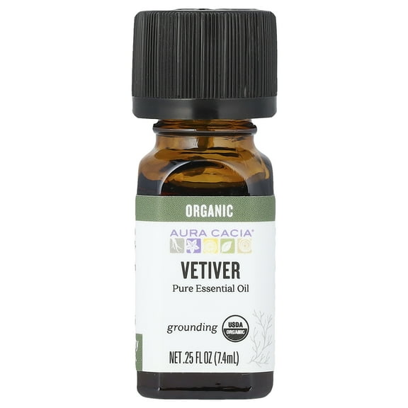 Aura Cacia Organic Essential Oil - Vetiver - .25 oz