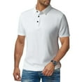 thumbnail image 3 of Men's Casual Seamless Short-Sleeve Polo Shirt with Flip Collar, 3 of 16