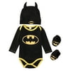 3 Pcs Newborn Infant Baby boy Clothes Super Hero Romper + Cartoon Animal Shape Hat + Shoes Halloween Outfit Set