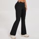 thumbnail image 4 of MKLEKYY Leggings deportivos mujer Pantalones de yoga de pierna ancha para mujer Leggings acampanados de entrenamiento con corte de bota de moda con cintura alta plegables, 4 of 4