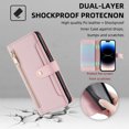 thumbnail image 4 of Allytech for Google Pixel 8 Wallet Case Cover, Large Space Cards Slots Zipper Pocket Shoulder Strap Kickstand Shockproof Wallet Phone Case for Google Pixel 8 6.2" - Pink, 4 of 6