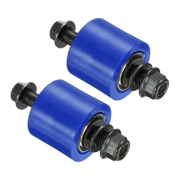 8mm Roller Pulley Tensioner, 2Pcs Chain Roller Pulley Tensioner Mini Bike Parts Nylon Cylinder Type Guide Wheel Chain Guide Slider Set for Mini Motorcycle Dirt Bike, Blue