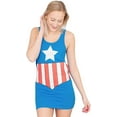thumbnail image 4 of Captain America Blue Juniors Costume Tunic Tank Dress X-Small, 4 of 4