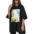 thumbnail image 4 of Plus Size Shirt for Women Black Tops for Women Oversized Short Sleeves Shirt for Women T Shirt Crewneck Shirt for Women XL, 4 of 5