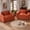 Terracotta, variant on JULY'S SONG 49.5" W Oversized Accent Chairs for Living Room Set of 2, Chenille Cloud Comfy Chair with Deep Seat and Extra Wide Armrests, Chenille Cloud Oversized Chair for Bedroom,Terracotta