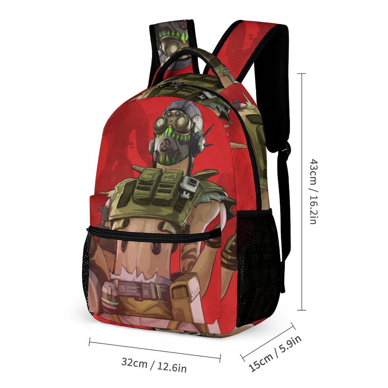 apex octane little kids backpack Legends Hit and Run 6 Inch Action Figure laptop/hydration sleeve Speed Racecars Medium Kids Backpack