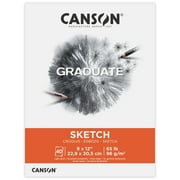 Canson Graduate Sketch Pad, Foldover Binding, 40 Sheet, 9x12 inch - Art Paper for Students, Teens, Artists, Kids