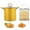 yellow, variant on EIGTHTAIL Deep Fryer Pot 304 Stainless Steel Frying Pan with Strainer Basket and Handle Japanese Tempura Fryer Deep Fryers Frying Pot for Frying Fish Shrimp Chicken and Fries