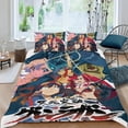 thumbnail image 2 of Gurren Lagann Conjunto de sábanas temático, trío de piezas, cómodo y amigable con la piel, diseño único, regalo de decoración para el hogar para familiares, amigos y fans,173cm *218cm, 2 of 6