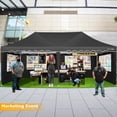 thumbnail image 6 of HOTEEL 10'x20' Pop Up Canopy Tent,Outdoor Canopy with Wheeled Bag,for Parties,Wedding,Backyard,Camping,Black, 6 of 11