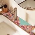 thumbnail image 2 of Yayeee Faucet Mat for Kitchen Sink 30" Diatomite Long Splash Guard Pad, Cityscape Painting, 2 of 7