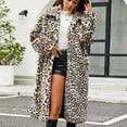 Fanxing Clearance Plus Size Fuzzy Coats for Women Leopard Faux-Fur ...