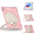 thumbnail image 2 of For iPad (A16) 11th/10th Gen 11/10.9 inch 2025/2022 Case, 360 Rotatable Handle Stand, Shoulder Strap, Drop-Proof Design, Cherry Pink, 2 of 7