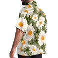 thumbnail image 3 of Daisy Men's Short Sleeve Spread Collar Beach Shirts Casual Printed Button Down Unisex Summer Tops, 3 of 6
