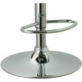 thumbnail image 3 of AC Pacific Contemporary Adjustable Swivel Kitchen Bar Stool Chair with Cushion and Armrest, 24"-33", White, 3 of 4