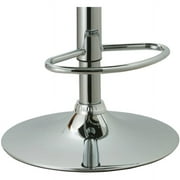 AC Pacific Contemporary Adjustable Swivel Kitchen Bar Stool Chair with Cushion and Armrest, 24-33, White