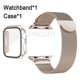 thumbnail image 2 of Caja De Vidrio + Metal Inoxidable Para La Correa Del Reloj De Apple 41MM 45MM 40mm 44mm 38mm 42mm Pulsera De Acero Para iWatch 8 5 4 3 SE 6 7 Ultra 49mm, 2 of 4