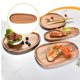 thumbnail image 4 of Plato de postre de madera, plato de comida, tabla de quesos, organizador de mostrador, estilo japonés Estilo B, 4 of 9