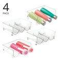 thumbnail image 2 of mDesign Plastic Free-Standing Stackable 3 Bottle Storage Rack, 4 Pack, Clear, 2 of 9