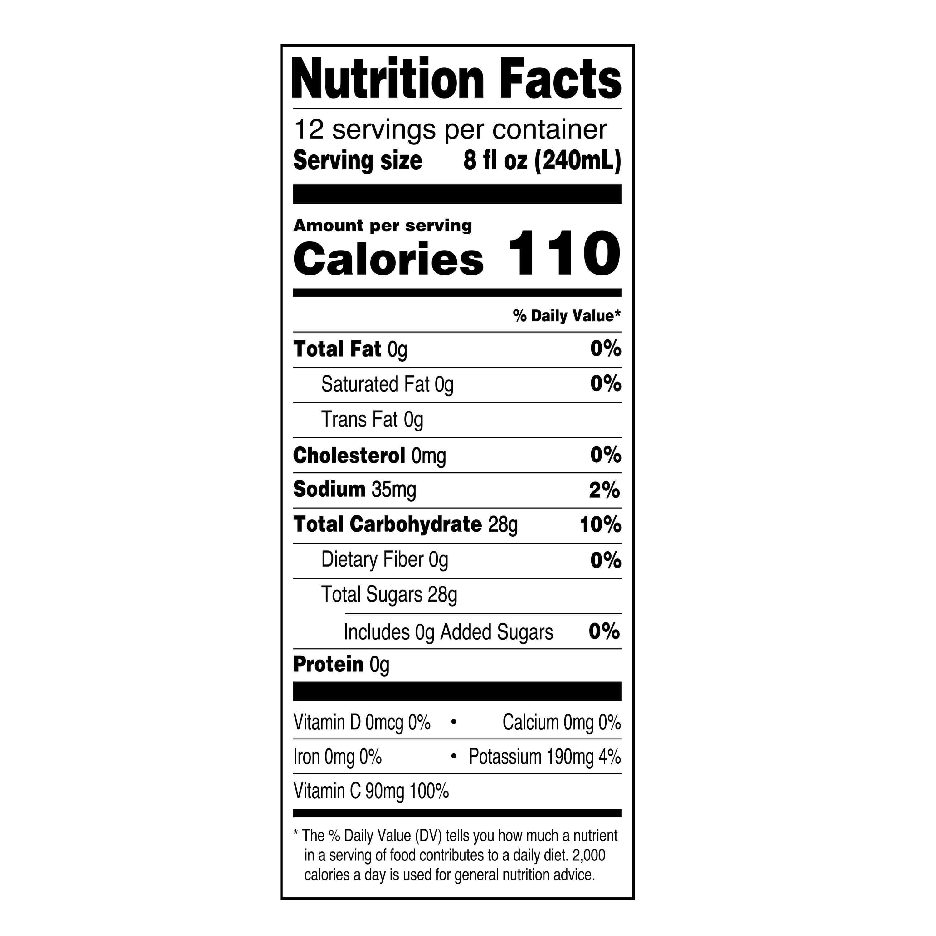 Great Value 100% Cranberry Juice, 96 fl oz