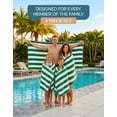 thumbnail image 2 of Casa Platino Cotton Pool Towels - 4 Pack Cabana Striped Bath Towel,Quick Dry Absorbent Towels for Swimming Lessons, Pools and Lake Adventures - Green, 2 of 9