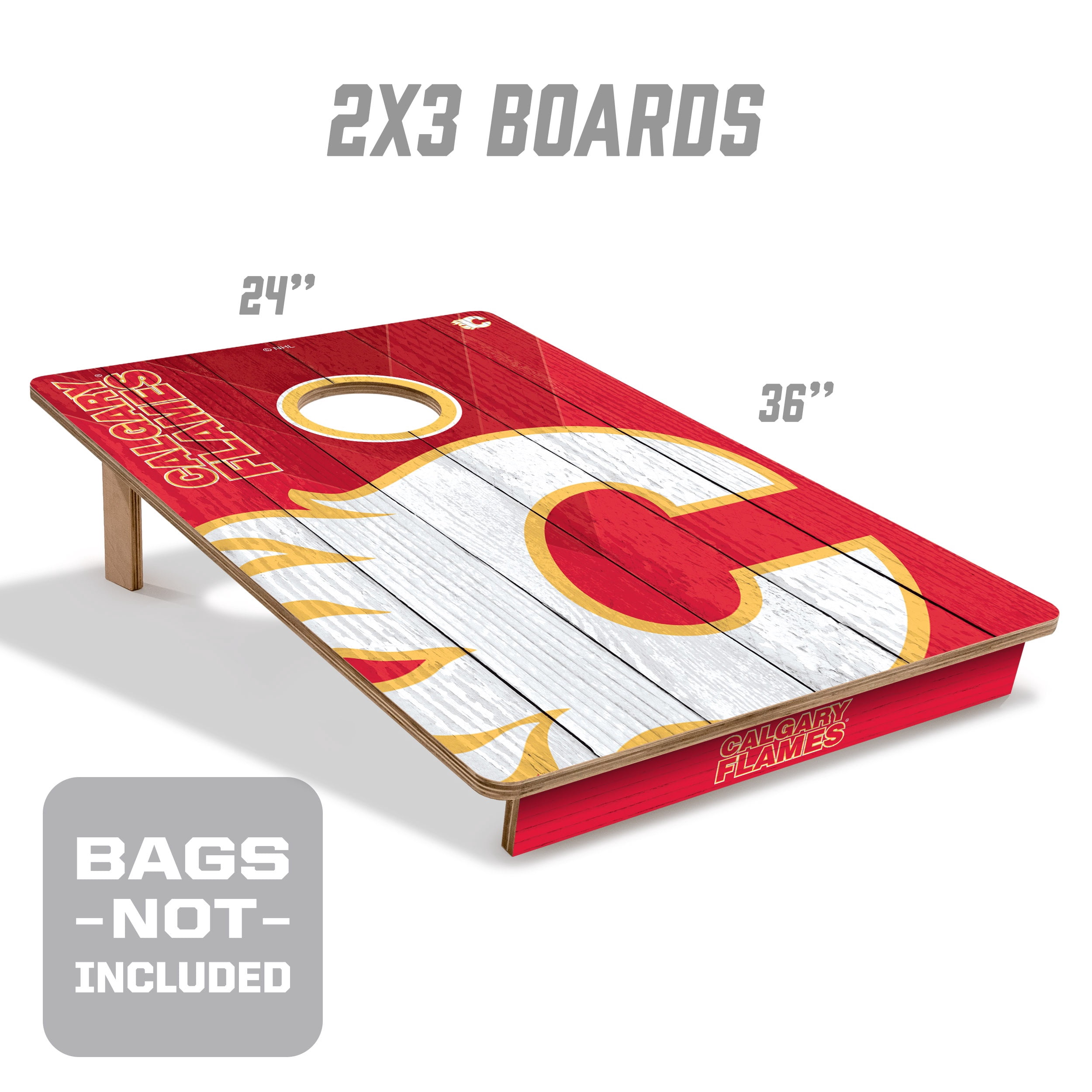 YouTheFan NHL Calgary Flames 2' x 3' Cornhole Game No Bags
