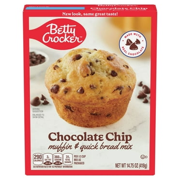 2 Pack - Betty Crocker Muffin & Quick Bread Mix Chocolate Chip 14.75 oz Package May Vary