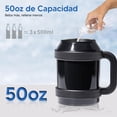 thumbnail image 4 of Termo de Acero Inoxidable de Doble Pared, 1.5 L Termo Grande, Vaso de Viaje Aislado con Tapa y Pajita, Mantiene el Frío Durante 10 Horas y el Calor Durante 8 Horas (Blanco), 4 of 9