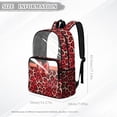 thumbnail image 6 of SEANATIVE Clear Backpack for Kids School Bag 17 Inch Large Capacity Bookbag Transparent Clear Bag Lightweight Casual Travel Beach Backpack for Teen Students, Leopard Bow Print Red, 6 of 7