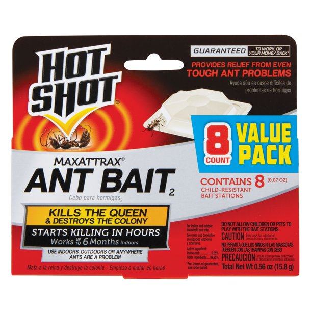 Hot Shot Maxattrax Ant Bait Child Resistant Bait Station 8 Count Walmart Com
